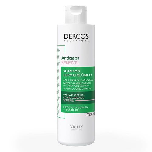 Kit com 3 Unidades de Dercos Shampoo Anticaspa Sensível Vichy 200ml. Kit com 3 Unidades de Dercos Shampoo Anticaspa Sensível Vichy 200ml.