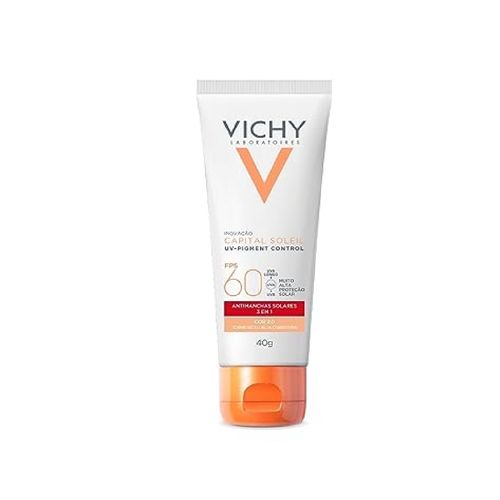 Kit com 3 Unidades de Protetor Solar Facial Vichy Capital Soleil UV-Pigment Control FPS 60 Cor 2.0 40g