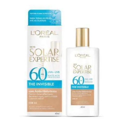 Kit com 2 Unidades de Protetor Solar Expertise Facial FPS60 3.0 Fluido Com Cor 40ML