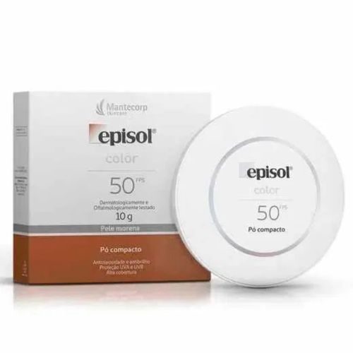 Kit com 2 Unidades de Protetor Solar Episol Color FPS50 Pó Compacto Pele Morena 10g Kit com 2 Unidades de Protetor Solar Episol Color FPS50 Pó Compacto Pele Morena 10g