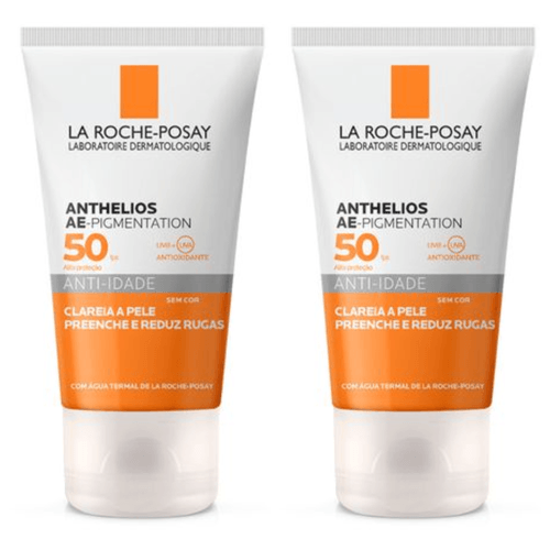 Kit com 2 Unidades de Protetor Solar La Roche Posay Anthelios AE Pigmentation FPS50 Sem Cor 40g
