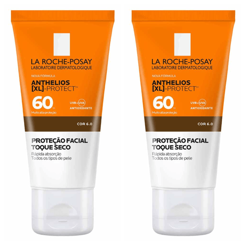 Kit com 2 Unidades de Protetor Solar Facial La Roche-Posay Anthelios XL Protect Pele Morena Mais FPS60 40g