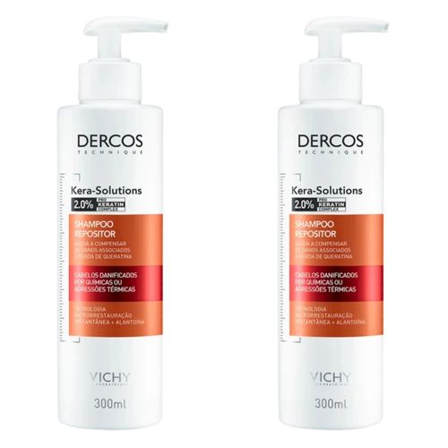 Kit com 2 Unidades de Shampoo Vichy Dercos Kera Solution 300mL Kit com 2 Unidades de Shampoo Vichy Dercos Kera Solution 300mL