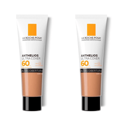 Kit com 2 Unidades de Anthelios Ultra Cover Cor 4.0 Protetor Solar Facial La Roche-Posay FPS60 30g
