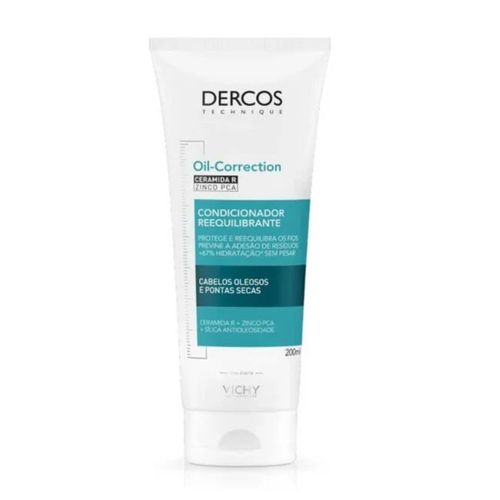 Kit com 3 Unidades de Dercos Condicionador Oil-Correction Reequilibrante Vichy 200ml