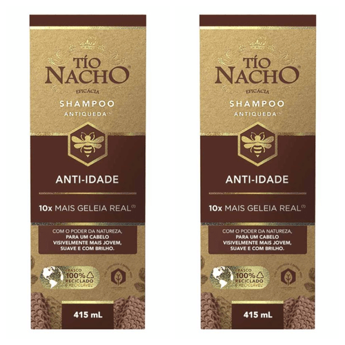 Kit com 2 Unidades de Shampoo Tio Nacho Antiqueda Anti-idade