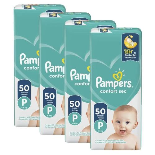 Kit 6 Fraldas Pampers Conforte Sec 'P Kit 6 Fraldas Pampers Conforte Sec 'P
