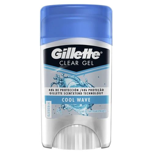 Kit c/2 Unidades de Desodorante Cleargel Cool Wave Gillette Simples 45g