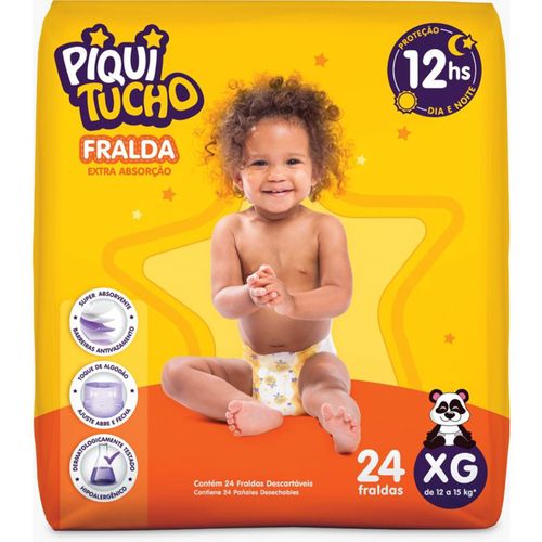 Kit 9 Fraldas Piquitucho (Xg) 24 Unidades cada