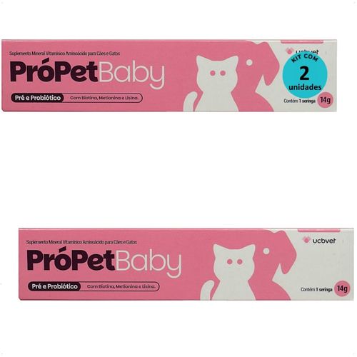 PRÓPET BABY 14G PRÉ E PROBIÓTICO PARA CÃES E GATOS UCBVET KIT COM 2 PRÓPET BABY 14G PRÉ E PROBIÓTICO PARA CÃES E GATOS UCBVET KIT COM 2