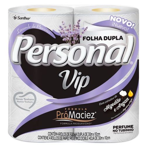 Papel Higiênico Personal Folha Dupla 30m c/4 Unidades Perfumado