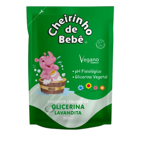 Sabonete Liquido Infantil Cheirinho Bebê Refil 200ml Lavanda