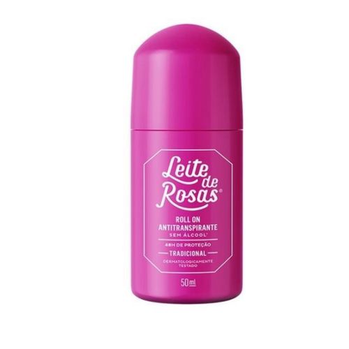 Kit c/4 Desodorante Rollon Leite De Rosas 50ml