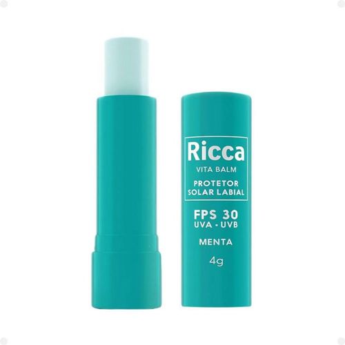 Protetor Solar Labial Menta Ricca Fps30 Protetor Solar Labial Menta Ricca Fps30