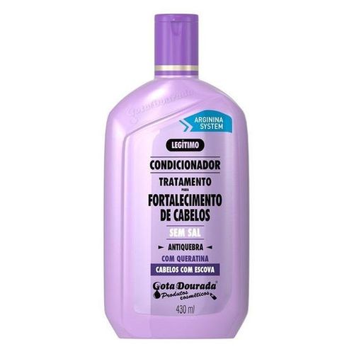 Gota Dourada Condicionador Fortal S/ Sal Cabelos C Escova