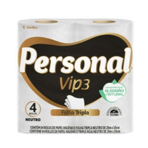 Papel Higiênico Personal Folha Tripla 20m c/4 Unidades Neutro Papel Higiênico Personal Folha Tripla 20m c/4 Unidades Neutro