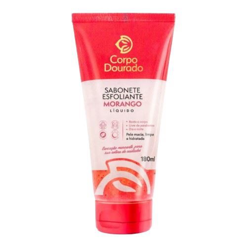 Sabonete Esfoliante Corpo Dourado 180ml Morango