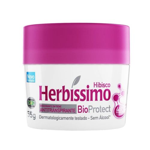 Desodorante Creme Herbissimo Bioprotect 55g Hibisco Desodorante Creme Herbissimo Bioprotect 55g Hibisco