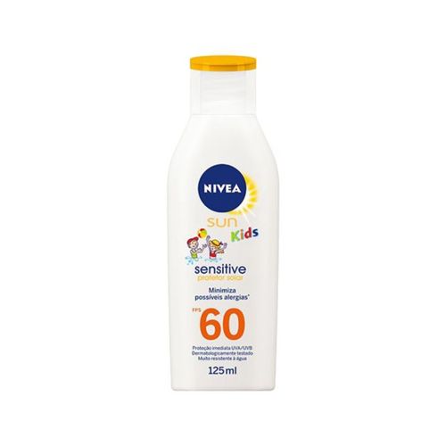Nivea Sun Protetor Solar Kids Sensitive Fps60 125ml Nivea Sun Protetor Solar Kids Sensitive Fps60 125ml