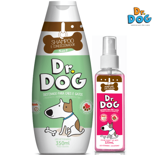 Combo Shampoo e condicionador Cachorro Gato +Perfume Dr. Dog