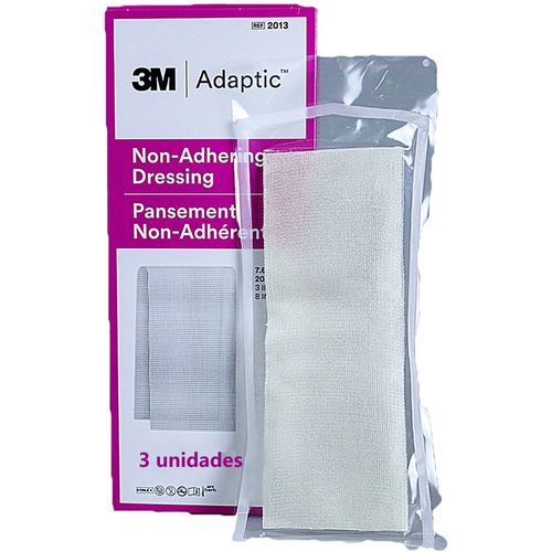 Curativo Adaptic não aderente 7.6x20.3cm ref 2013 - 3 unidades Curativo Adaptic não aderente 7.6x20.3cm ref 2013 - 3 unidades
