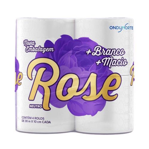 Papel Higiênico Rose 30 Metros c/4 Unidades Neutro Papel Higiênico Rose 30 Metros c/4 Unidades Neutro