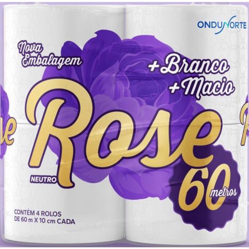 Papel Higiênico Rose 60m c/4 Unidades Neutro