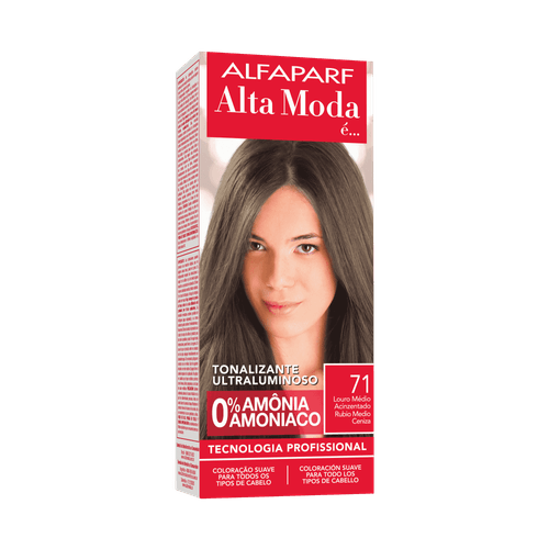 Tintura Alta Moda Tonalizante 71 Louro Médio Acinzentado Tintura Alta Moda Tonalizante 71 Louro Médio Acinzentado