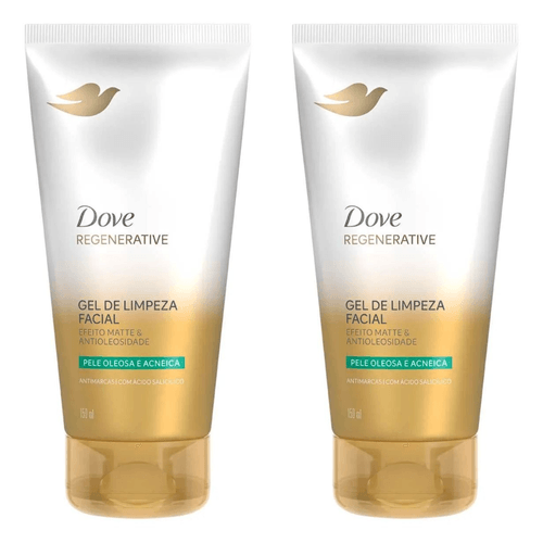 Kit com 2 Unidades de Gel de Limpeza Facial Dove Regenerative Efeito Matte e Antioleosidade 150ml Kit com 2 Unidades de Gel de Limpeza Facial Dove Regenerative Efeito Matte e Antioleosidade 150ml