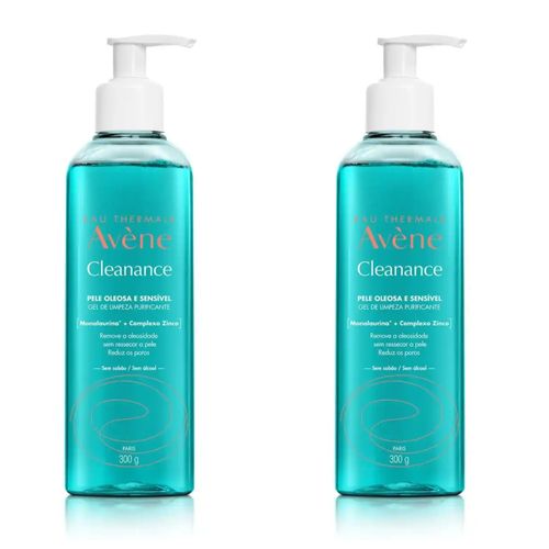 Kit com 2 Unidades de Gel de Limpeza Facial Avène Cleanance 300g Kit com 2 Unidades de Gel de Limpeza Facial Avène Cleanance 300g