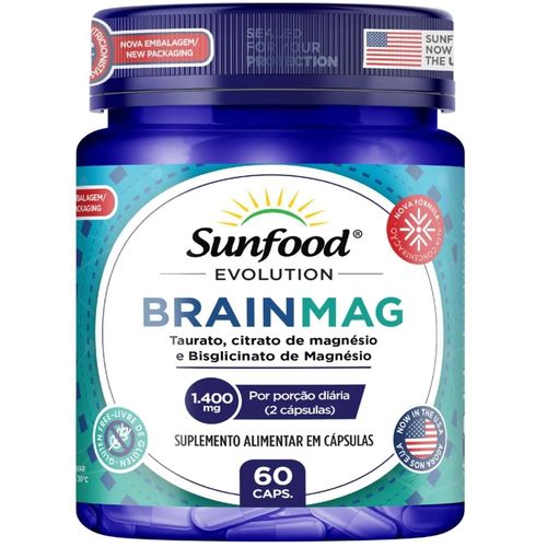 BRAINMAG MAGNESIO CITRATO TAURATO BIGLICINATO 60 CAPS. SUNFOOD EVOLUTION BRAINMAG MAGNESIO CITRATO TAURATO BIGLICINATO 60 CAPS. SUNFOOD EVOLUTION