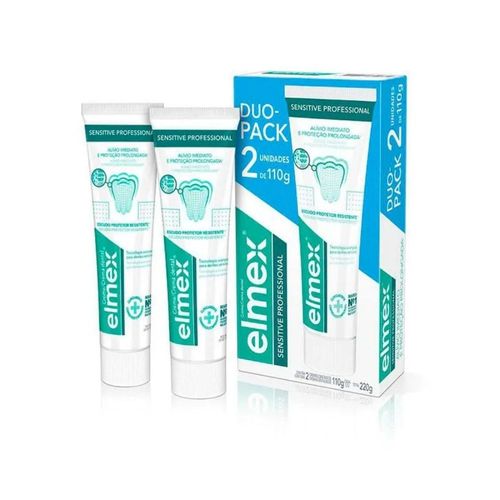 Kit Elmex Sensitive Profissional Creme Dental 2 Unidades 110g Cada Kit Elmex Sensitive Profissional Creme Dental 2 Unidades 110g Cada