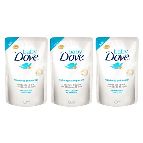Kit-Sabonete-Liquido-Dove-Baby-Hidratacao-Enriquecida-Refil-180ml-3-Unidades-Pacheco-9000999