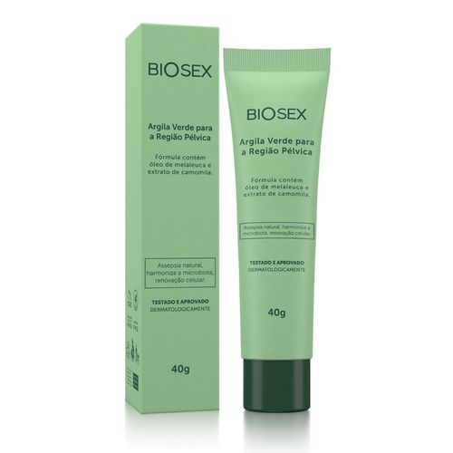 Argila Verde Creme Suave Para Região Íntima Biosex 40g Argila Verde Creme Suave Para Região Íntima Biosex 40g