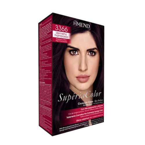 Tonalizante Amend Supéria Color Sem Amônia Cor:3366 Vermelho Framboesa Tonalizante Amend Supéria Color Sem Amônia Cor:3366 Vermelho Framboesa