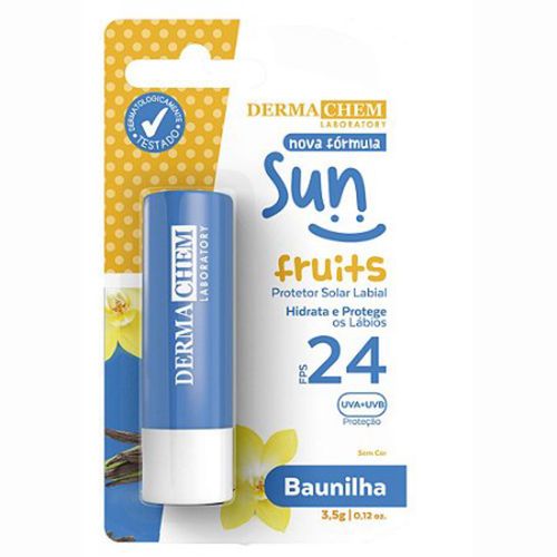 Protetor Labial Hidratante Dermachem Sun Fruits Baunilha Protetor Labial Hidratante Dermachem Sun Fruits Baunilha