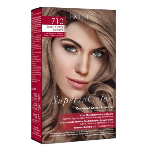 Tonalizante Amend Supéria Color Sem Amônia Cor:710 Louro Cinza Natural (LN) Tonalizante Amend Supéria Color Sem Amônia Cor:710 Louro Cinza Natural (LN)