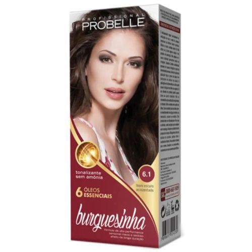 Tonalizante Burguesinha Cor: 6.1 Louro Escuro Acinzentado Probelle 50ml Tonalizante Burguesinha Cor: 6.1 Louro Escuro Acinzentado Probelle 50ml
