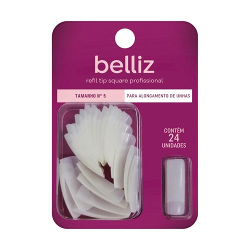 Unhas Belliz Refil Tip Square Tam. 5 Unhas Belliz Refil Tip Square Tam. 5