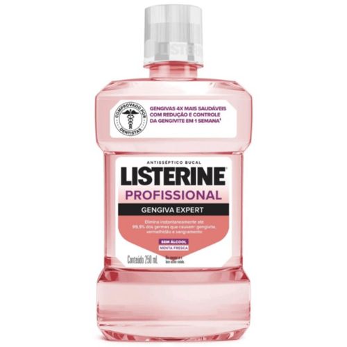 Kit com 3 Unidades de Listerine Profissional Gengiva Expert 250ml