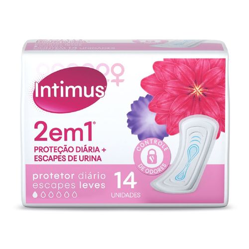 Kit com 3 Unidades de Protetor Diário 2 Em 1 Intimus 14 Unidades