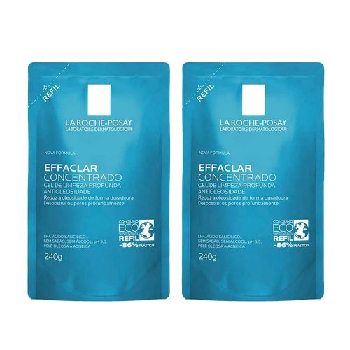 Kit com 2 Unidades de Refil Gel De Limpeza Effaclar Concentrado La Roche-Posay 240g Kit com 2 Unidades de Refil Gel De Limpeza Effaclar Concentrado La Roche-Posay 240g