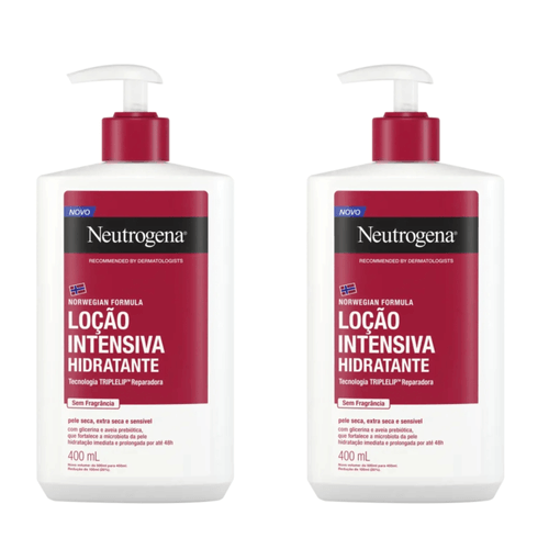 Kit com 2 Unidades de Hidratante Neutrogena Norwegian Intensivo Sem Fragrância 400ml Kit com 2 Unidades de Hidratante Neutrogena Norwegian Intensivo Sem Fragrância 400ml