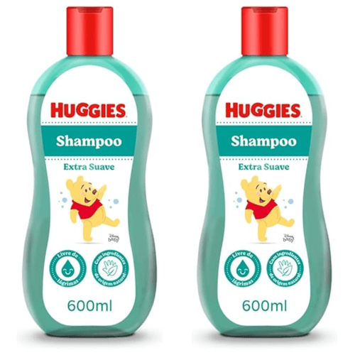 Kit com 2 Unidades de Huggies Sabonete Líquido de Glicerina Extra Suave 600ml