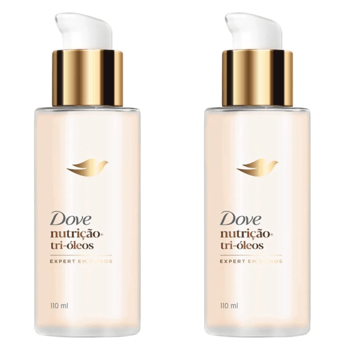 Kit com 2 Unidades de Tratamento Leave In Dove Nutrição + Tri-Óleos 110ml