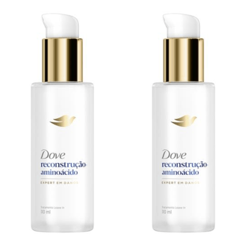 Kit com 2 Unidades de Dove Leave-In Reconstrução + Aminoácido 110ml Pump