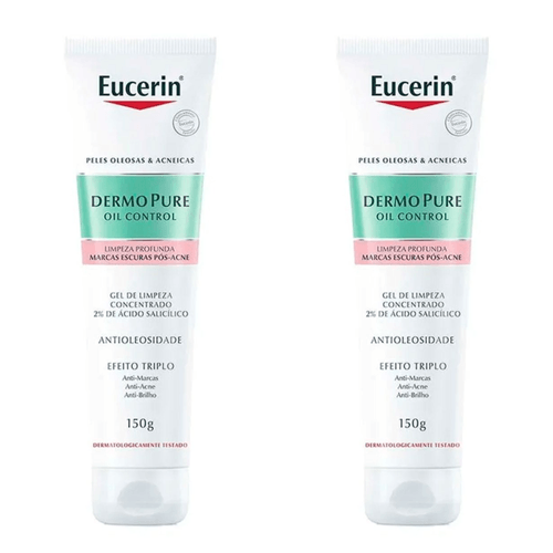 Kit com 2 Unidades de Gel de Limpeza Profunda Eucerin Dermo Pure Oil Control Com 150g Kit com 2 Unidades de Gel de Limpeza Profunda Eucerin Dermo Pure Oil Control Com 150g