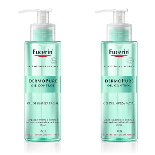 Kit com 2 Unidades de Gel de Limpeza Facial Eucerin Dermo Pure Oil Control 200ml