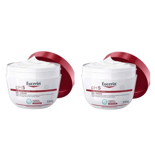Kit com 2 Unidades de Eucerin Gel Creme pH5 Pele Seca e Sensível 350ml Kit com 2 Unidades de Eucerin Gel Creme pH5 Pele Seca e Sensível 350ml