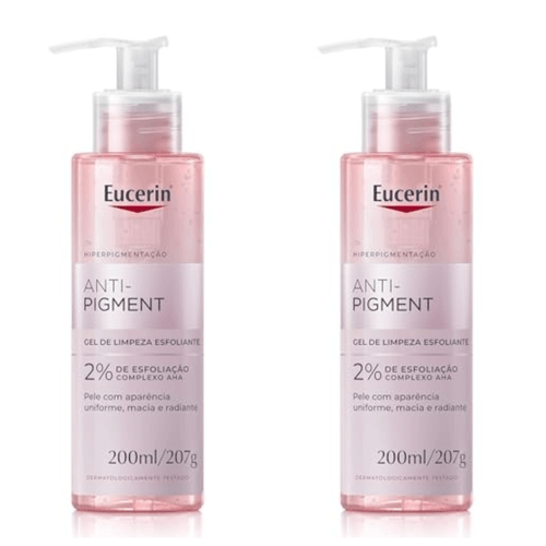 Kit com 2 Unidades de Gel de Limpeza Esfoliante Facial Eucerin Anti-Pigment 200ml